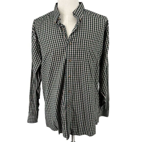 L.L. Bean Classic Green Plaid Button-Down Shirt Sz XL Traditional Fit EUC - Picture 1 of 13
